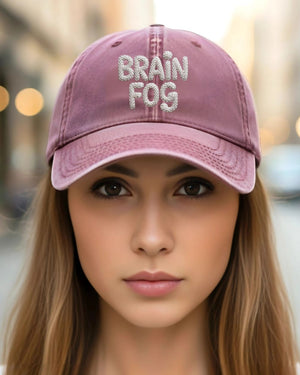 Unisex Brain Fog embroidered cotton cap adjustable strap”