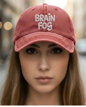 Unisex Brain Fog embroidered cotton cap adjustable strap”