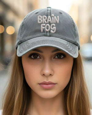 Unisex Brain Fog embroidered cotton cap adjustable strap”