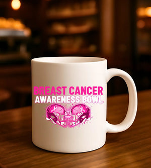 Support breast cancer fighters and survivors coffee mug