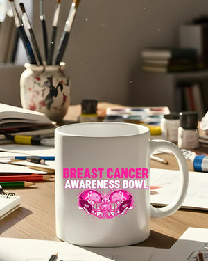 Support breast cancer fighters and survivors coffee mug