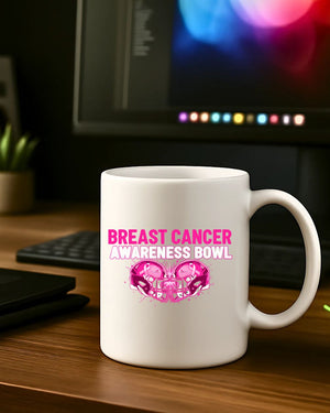 Support breast cancer fighters and survivors coffee mug