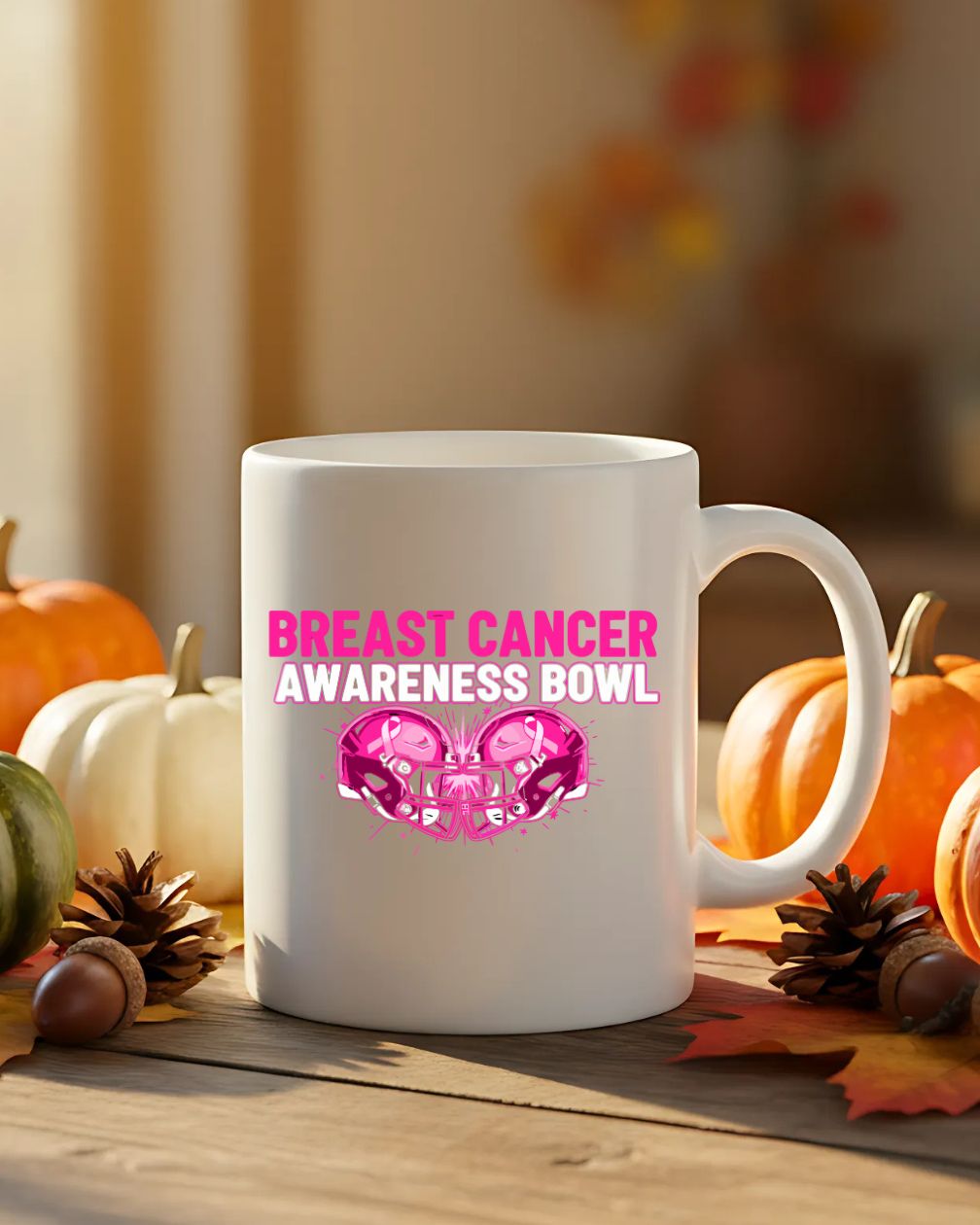 Support breast cancer fighters and survivors coffee mug