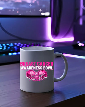 Support breast cancer fighters and survivors coffee mug