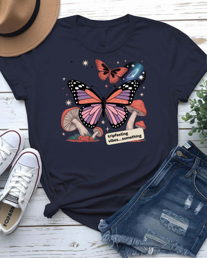 “Butterfly meme tee with pastel aesthetic”