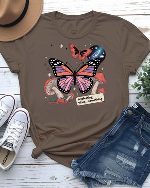 “Butterfly meme tee with pastel aesthetic”
