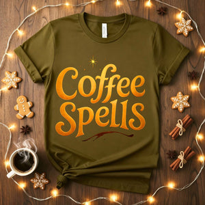 COffee Spellsl funny pre-coffee meme t-shirt