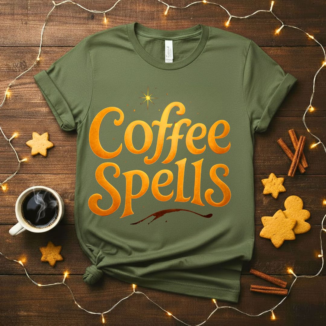 COffee Spellsl funny pre-coffee meme t-shirt