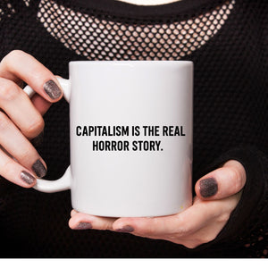 “Funny capitalism coffee cup sarcastic design