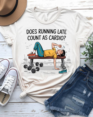 Funny cardio meme t-shirt – perfect for gym enthusiasts