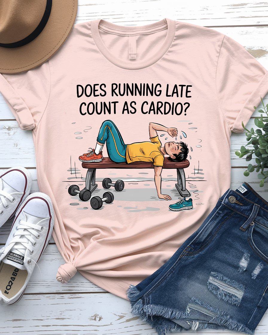 Funny cardio meme t-shirt – perfect for gym enthusiasts