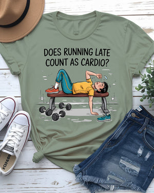 Funny cardio meme t-shirt – perfect for gym enthusiasts