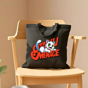Cat Meme Graphic Tote Bag by Memez Store