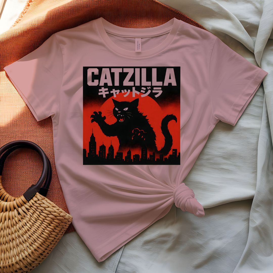 Catzilla Giant Cat Monster Funny T-Shirt