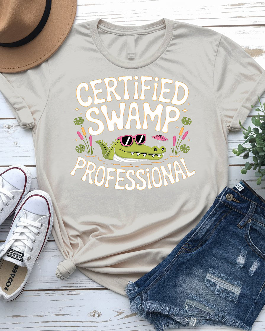 Certified Swamp Professional Tee – Meme Humor Shirt