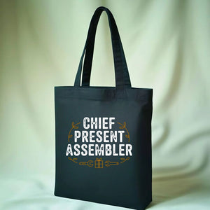 Chief Present Assembler Funny Christmas Tote Bag
