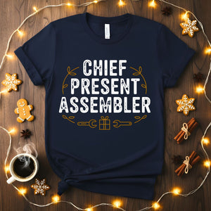 Chief Present Assembler funny Christmas t-shirt for dads