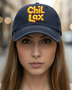 Chillax embroidered dad hat casual streetwear accessory