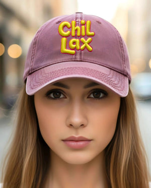 Chillax embroidered dad hat casual streetwear accessory