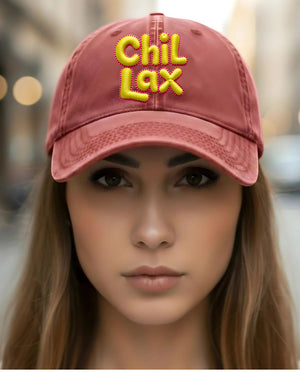 Chillax embroidered dad hat casual streetwear accessory