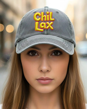 Chillax embroidered dad hat casual streetwear accessory