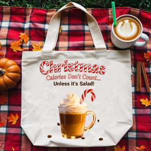 Christmas Coffee funny holiday caffeine tote bag