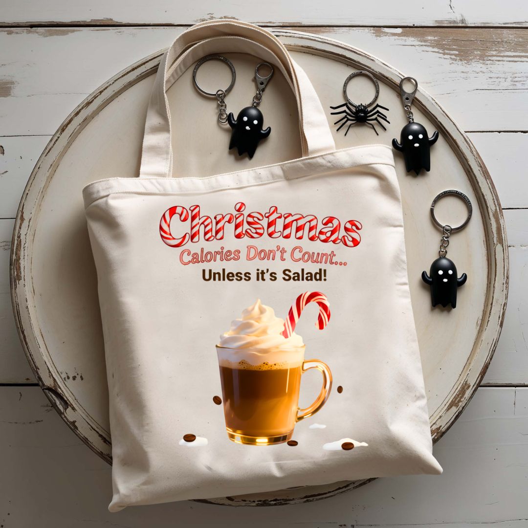 Christmas Coffee funny holiday caffeine tote bag