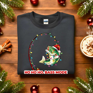 Christmas Fishing Meme Funny Sweatshirt, festive fishing-themed holiday pullover, funny fisherman Christmas apparel by Memez.Store, unisex cozy sweatshirt for anglers and meme lovers.