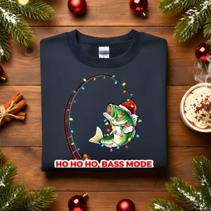 Christmas Fishing Meme Funny Sweatshirt, festive fishing-themed holiday pullover, funny fisherman Christmas apparel by Memez.Store, unisex cozy sweatshirt for anglers and meme lovers.