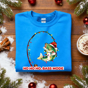 Christmas Fishing Meme Funny Sweatshirt, festive fishing-themed holiday pullover, funny fisherman Christmas apparel by Memez.Store, unisex cozy sweatshirt for anglers and meme lovers.