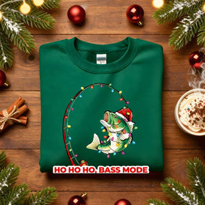 Christmas Fishing Meme Funny Sweatshirt, festive fishing-themed holiday pullover, funny fisherman Christmas apparel by Memez.Store, unisex cozy sweatshirt for anglers and meme lovers.