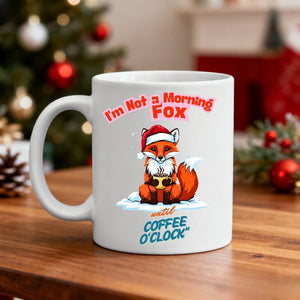 “Christmas Fox Meme Mug – funny fox coffee mug with festive holiday design by Memez.Store