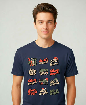 Christmas Typo Collage Meme Funny Tee – festive meme t-shirt with funny holiday typo design”
