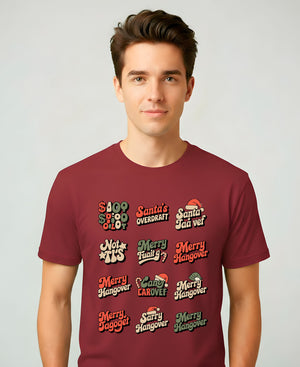 Christmas Typo Collage Meme Funny Tee – festive meme t-shirt with funny holiday typo design”
