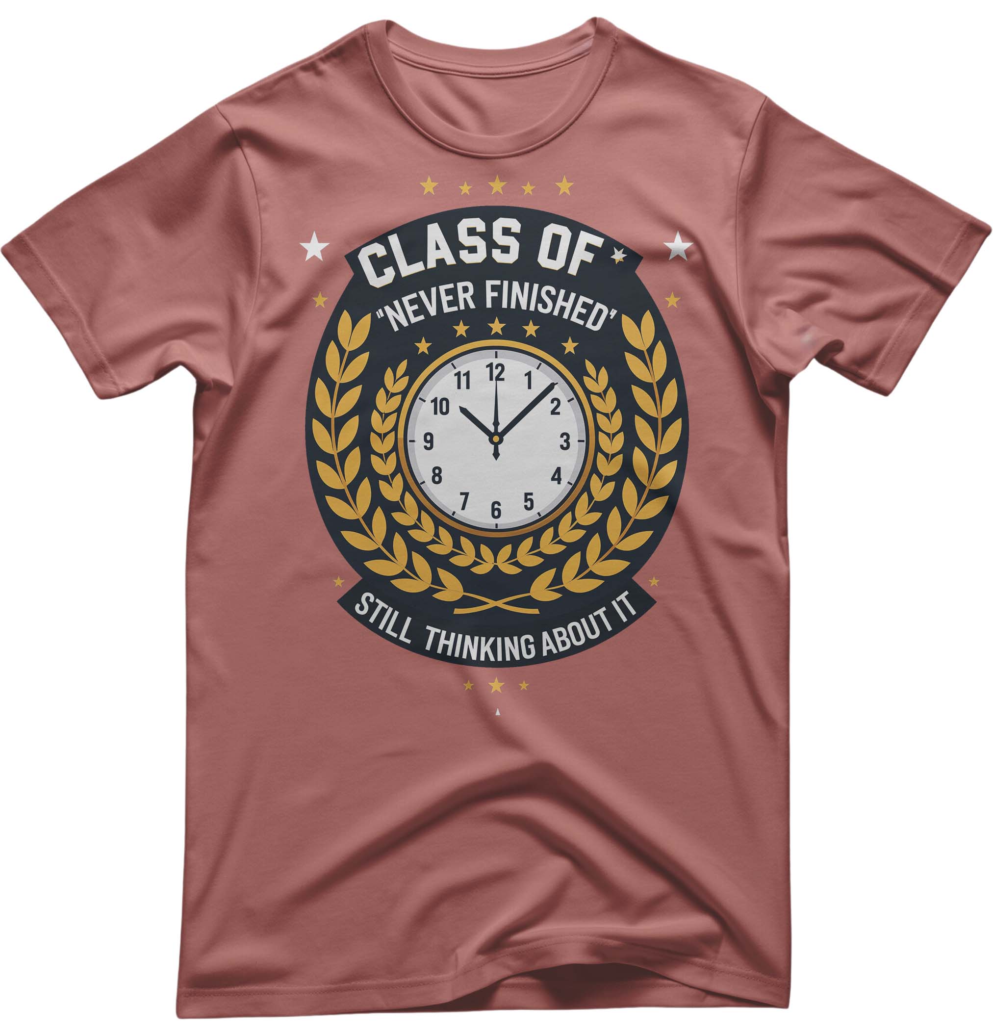Class of Never Finish Meme Tee | Procrastination Humor Apparel