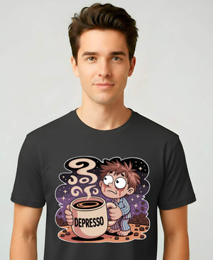 Funny caffeine quote tee for coffee lovers