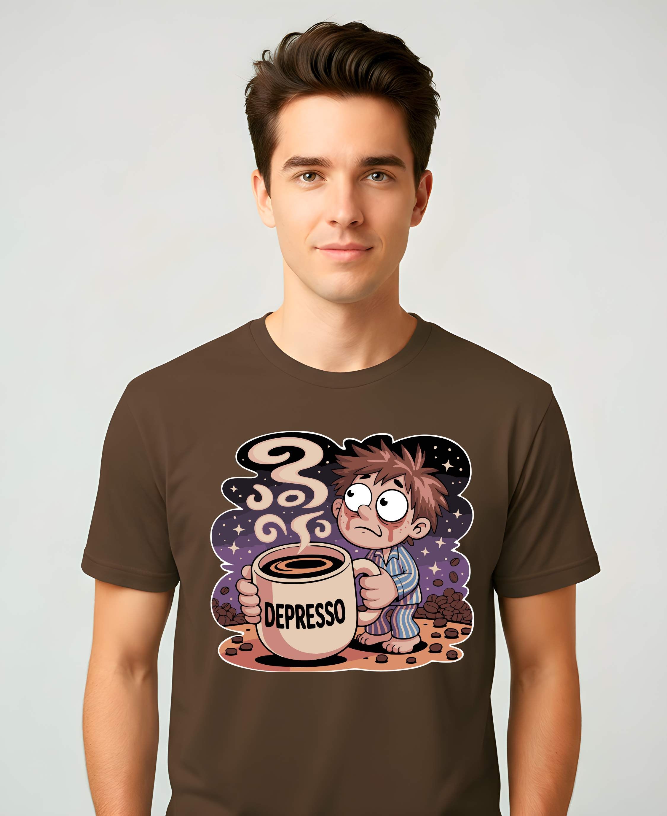 Funny caffeine quote tee for coffee lovers