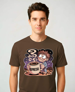 Funny caffeine quote tee for coffee lovers