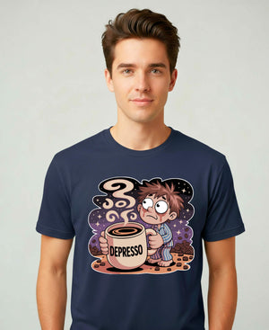 Funny caffeine quote tee for coffee lovers