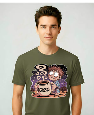 Funny caffeine quote tee for coffee lovers