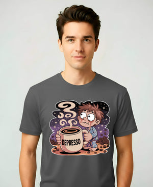 Funny caffeine quote tee for coffee lovers