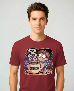 Funny caffeine quote tee for coffee lovers