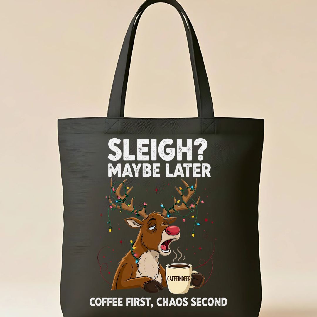 Coffee First Chaos Second funny priority meme tote bag