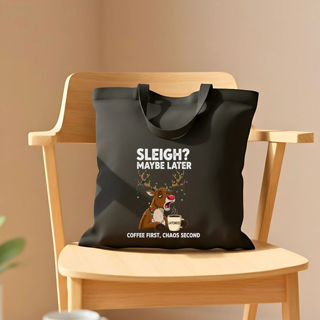 Coffee First Chaos Second funny priority meme tote bag
