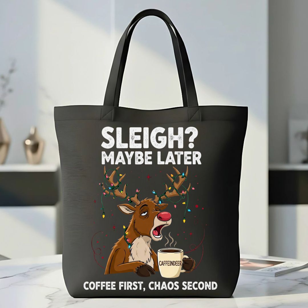 Coffee First Chaos Second funny priority meme tote bag