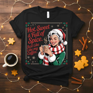 “Coffee Girl Christmas Meme Funny Tee – funny holiday t-shirt for coffee lovers and caffeine queens.”