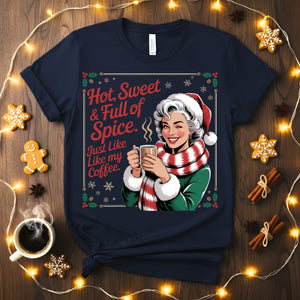 “Coffee Girl Christmas Meme Funny Tee – funny holiday t-shirt for coffee lovers and caffeine queens.”