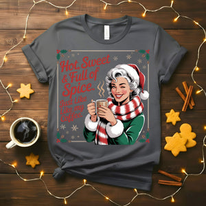 “Coffee Girl Christmas Meme Funny Tee – funny holiday t-shirt for coffee lovers and caffeine queens.”
