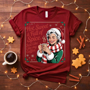 “Coffee Girl Christmas Meme Funny Tee – funny holiday t-shirt for coffee lovers and caffeine queens.”