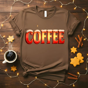 Collection of various funny coffee themed t-shirts